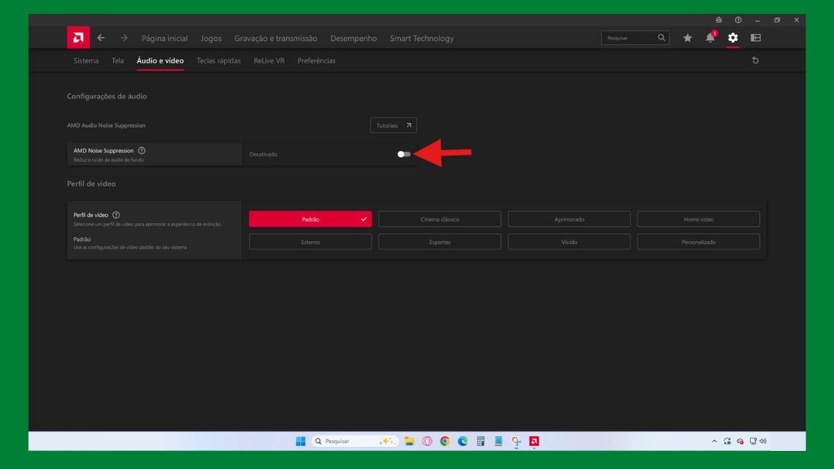 AMD Noise Suppression não ativa