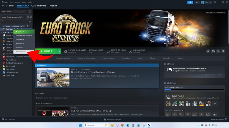 Captura de tela geral Steam